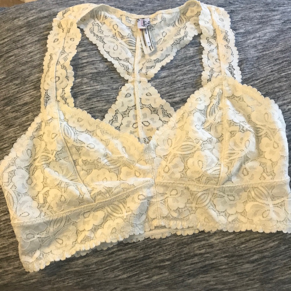 Free People White Bralette